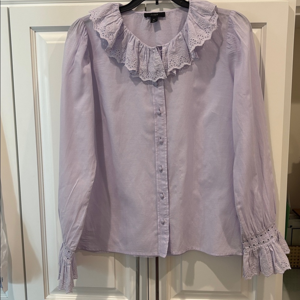 J.Crew Ruffle collar blouse - Picture 4 of 11